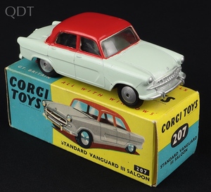 Corgi toys 207 standard vanguard iii saloon jj296 front