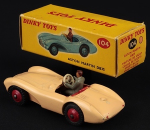 Dinky toys 104 aston martin db3s jj301 back