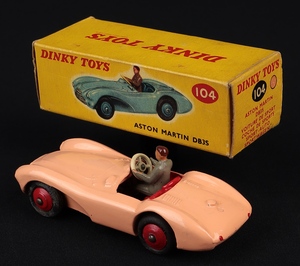 Dinky toys 104 aston martin db3s jj302 back