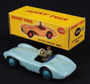 Dinky toys 104 aston martin db3s jj303 back