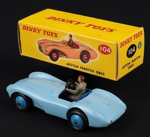Dinky toys 104 aston martin db3s jj304 back