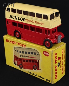 Dinky toys 290 dunlop double decker bus jj310 front
