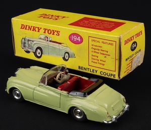 Dinky toys 194 bentley coupe south african jj311 back