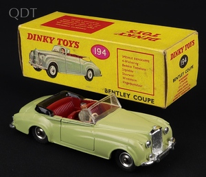 Dinky toys 194 bentley coupe south african jj311 front