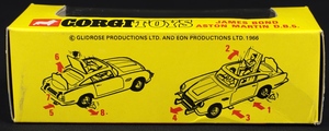 Corgi toys 270 james bond aston martin db5 jj312 box