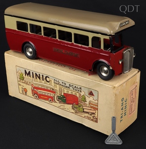 Tri ang minic 52m single decker bus jj323a front