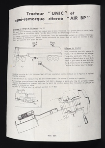 French dinky toys 887 unic articulated  tanker air bp jj326 leaflet