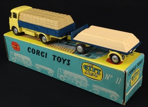 Corgi gift set 11 erf dropside lorry  platform trailer cement plank loads jj335 back