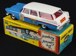 Corgi toys 443 plymouth u.s. mail jj342 back