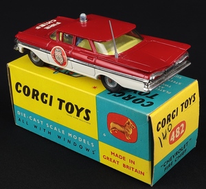 Corgi toys 482 chevrolet fire chief jj355 back