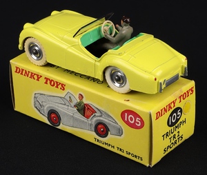 Dinky toys 105 triumph tr2 sports jj361 back