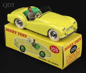 Dinky toys 105 triumph tr2 sports jj361 front