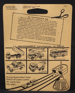 Corgi juniors 75 superstock car jj376 back