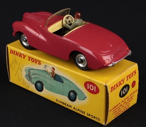 Dinky toys 101 sunbeam alpine sports spun jj486 back