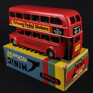 Tri ang minic m214 double decker bus jj495 back