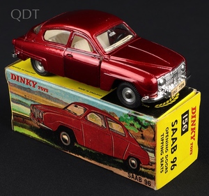 Dinky toys 156 1 saab 96 jj529 front