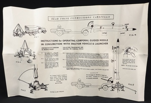 Corgi toys 1113 corporal guided missile erector vehicle jj535 leaflet
