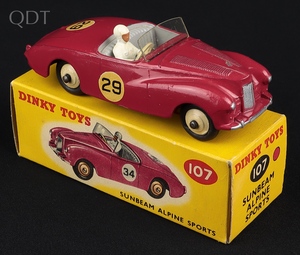 Dinky toys 107 sunbeam alpine sports jj544 front