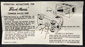 Corgi toys 464 commer police van jj603 leaflet
