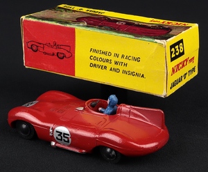 Nicky dinky toys 238 d type jaguar jj645 back