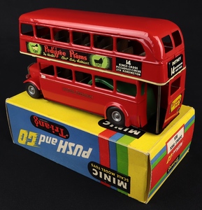 Tri ang minic 60m double decker bus jj705 back