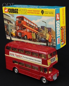 Corgi toys 468 routemaster bus hamleys jj968 front