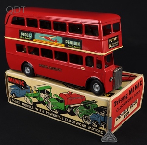 Tri ang minic 60m double decker bus jj971 front