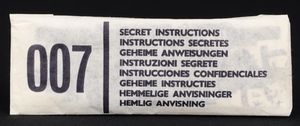 Corgi toys 270 james bond aston martin kk55 secret instructions