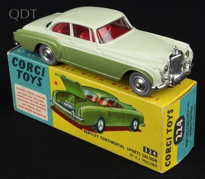 Corgi toys 224 bentley continental kk68 front