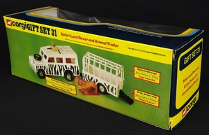 Corgi gift set 31 safari landrover animal trailer kk202 back