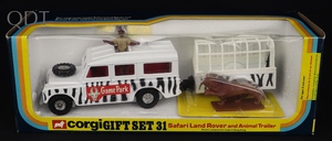 Corgi gift set 31 safari landrover animal trailer kk202 front