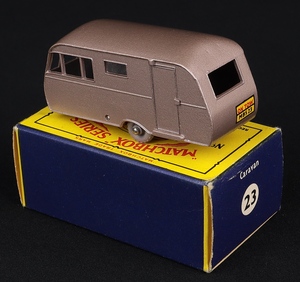 Matchbox 23 bluebird dauphine caravan kk306 back