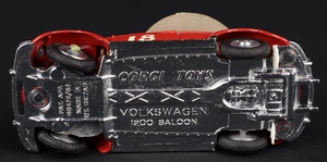 Corgi toys 256 volkswagen 1200 safari east  african trim rhino kk361 base