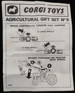 Corgi toys gift set 5 agricultural kk421 instructions