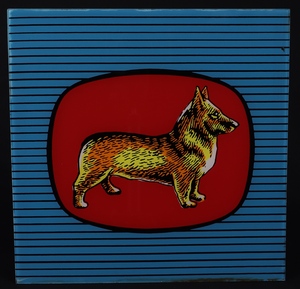 Corgi toys glass sign dog kk429 front