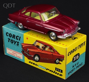 Corgi toys 316 nsu prinz kk469 front