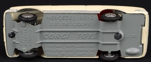 Corgi toys 230 mercedes 220 se coupe kk539 base