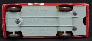 Corgi toys 439 chevrolet impala 'fire chief' kk606 base