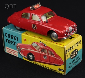 Corgi toys 213s 2.4 jaguar fire service car kk777 front