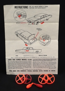 Corgi toys 268 the green hornet's black beauty kk891 leaflet spinners rockets