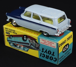 Corgi toys 424 ford zephyr police car kk926 back