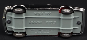 Corgi toys 315 simca 1000 competition model kk943 base