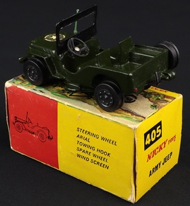 Nicky dinky toys 405 army jeep kk968 back