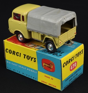 Corgi toys 470 forward control jeep with hood ll123 back
