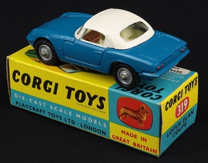 Corgi toys 319 lotus elan coupe ll125 back
