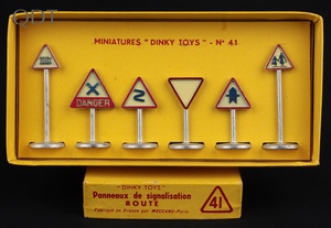 French dinky toys 41 traffic signs route ll236 front