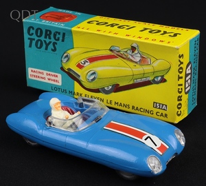 Corgi toys 151a lotus mark eleven racing car ll300 front