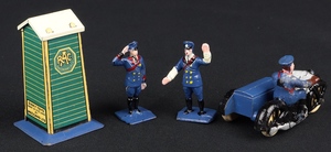 Dinky toys 43 rac motor cycle hut patrol guides ll324 back