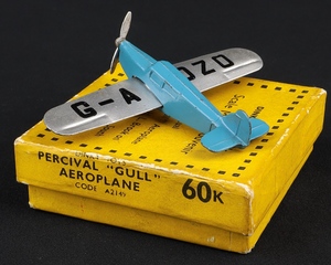 Dinky toys 60k percival gull aeroplane ll325 back