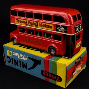 Tri ang minic m214 double decker bus ll507 back